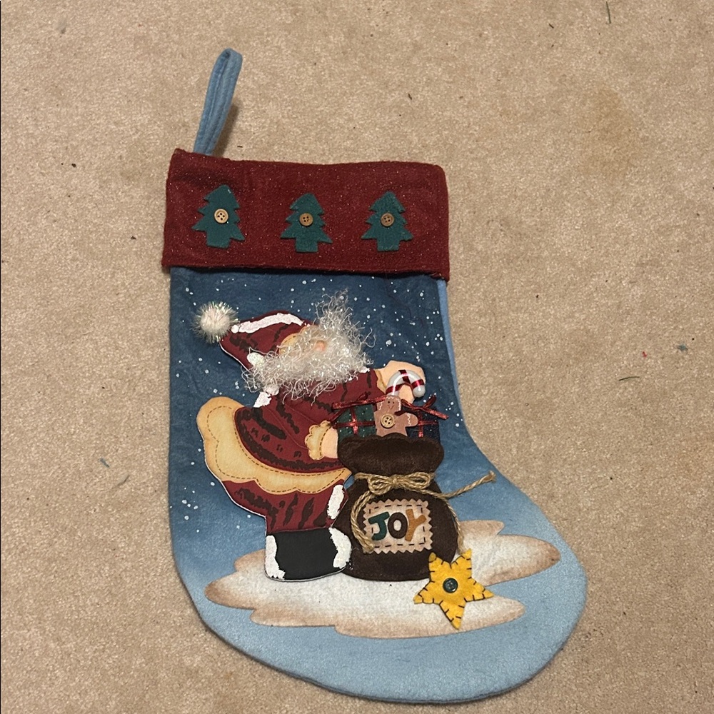 Vintage Santa Christmas Stocking